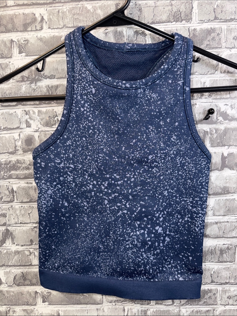 Lululemon Speckled Navy Sleeveless cropped Tank Top